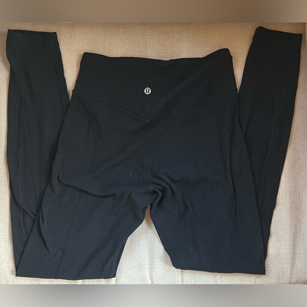 Lululemon Pushing Limits 7/8 Black Tight (Nulu 25") size 6